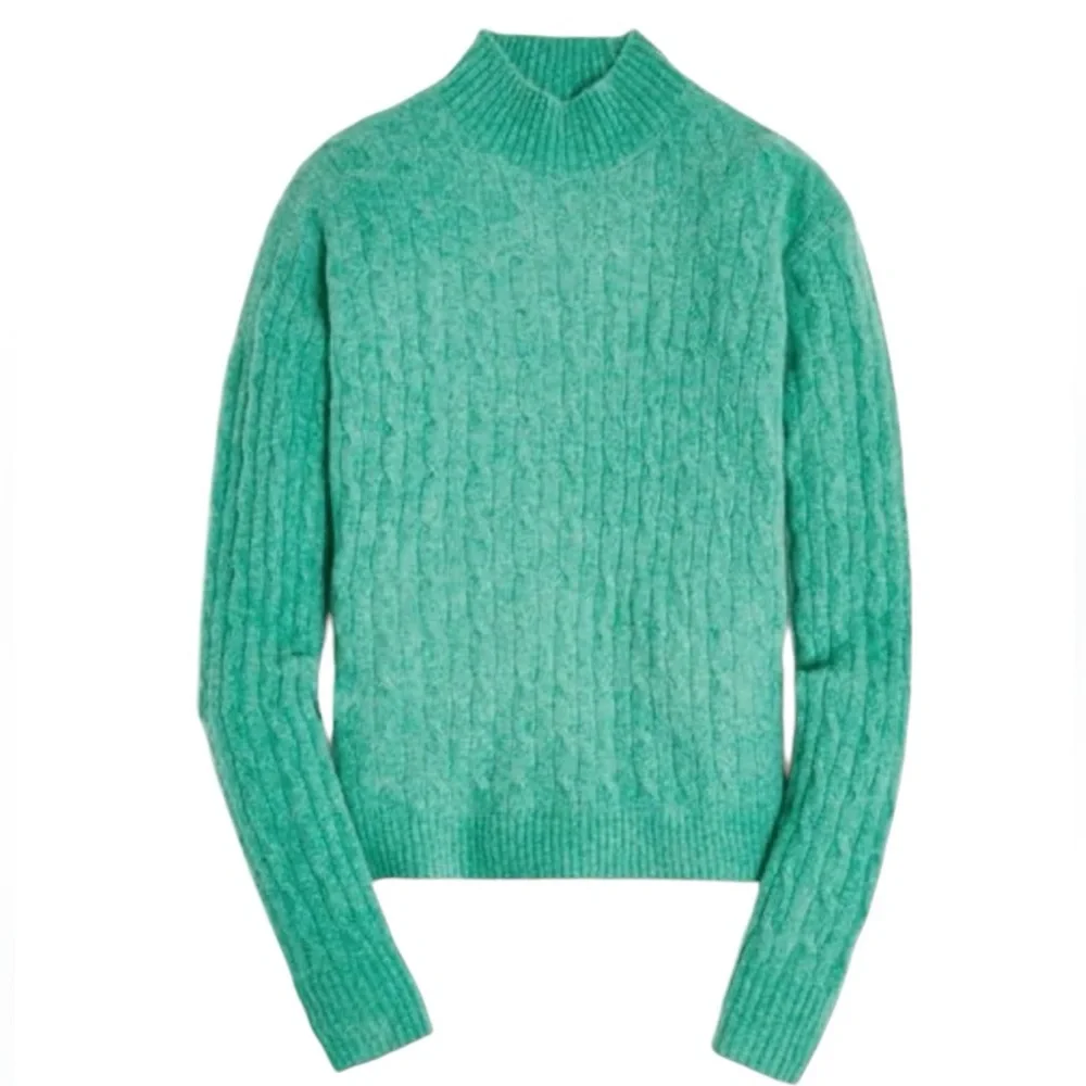 J. Crew Cable-Knit Mockneck Sweater